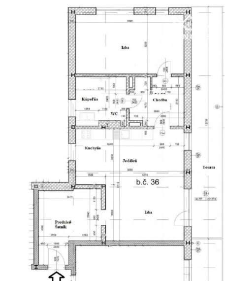 prenájom kompletne zariadeného 2-izbového bytu