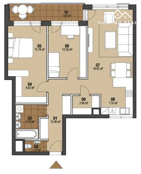 3-izbový byt s loggiou v Starom meste